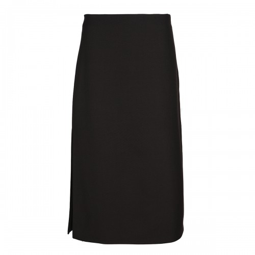 BLACK WOOL SKIRT