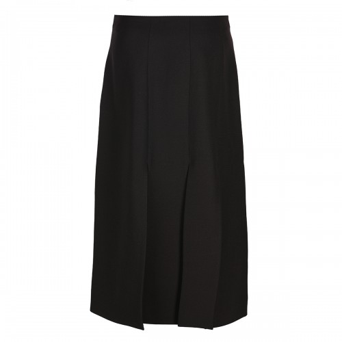 BLACK WOOL SKIRT