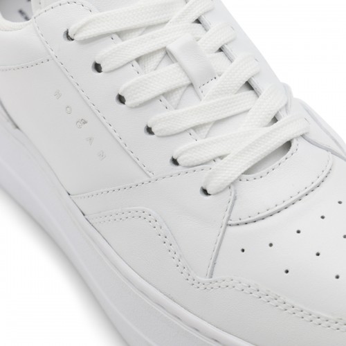 WHITE LEATHER SNEAKERS