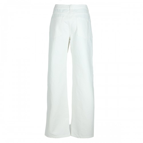 WHITE COTTON DENIM JEANS