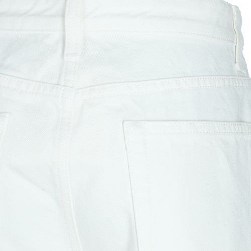 WHITE COTTON DENIM JEANS