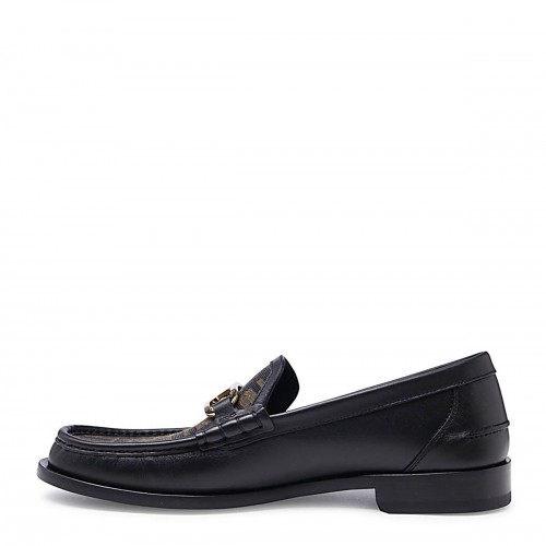 BLACK LEATHER LOAFERS