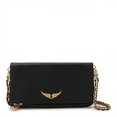 BLACK LEATHER SHOULDER BAG