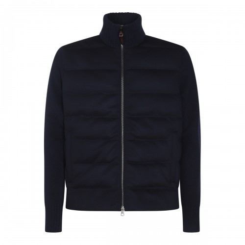 NAVY WOOL DOWN JACKET