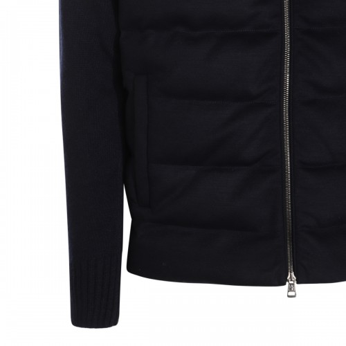 NAVY WOOL DOWN JACKET