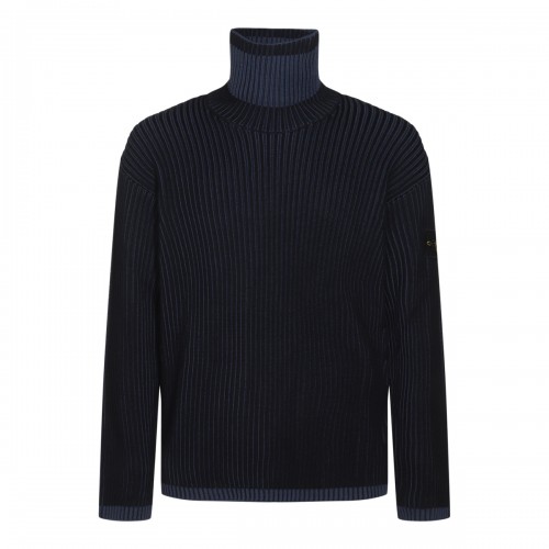 DARK BLUE WOOL KNITWEAR