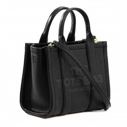 BLACK LEATHER THE MINI TOTE BAG