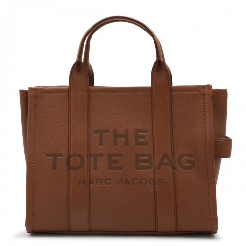 BROWN LEATHER MEDIUM TOTE BAG