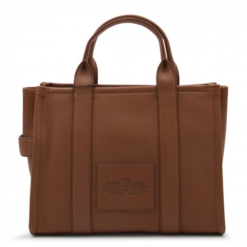 BROWN LEATHER MEDIUM TOTE BAG