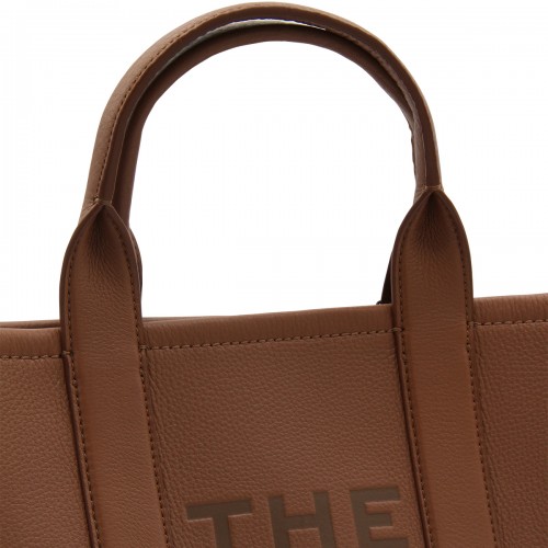 BROWN LEATHER MEDIUM TOTE BAG