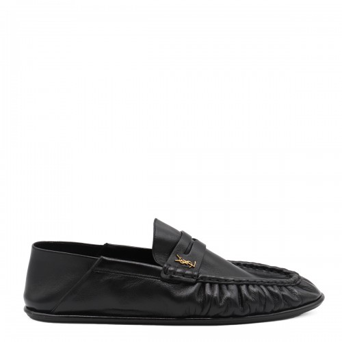 BLACK LEATHER LOAFERS