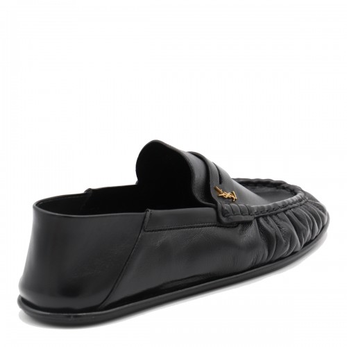 BLACK LEATHER LOAFERS