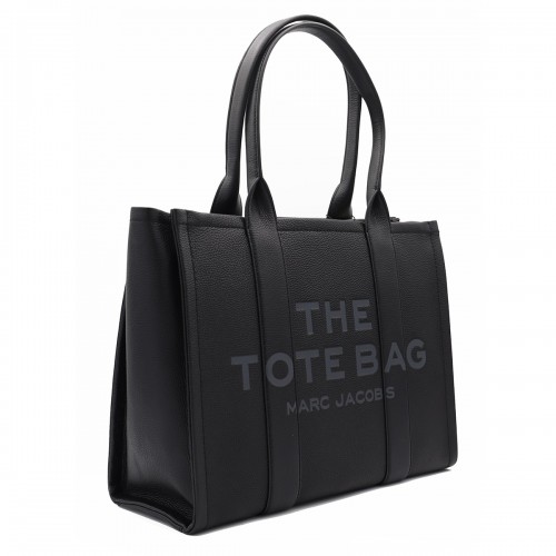 BLACK LEATHER THE LARGE TOTE BAG