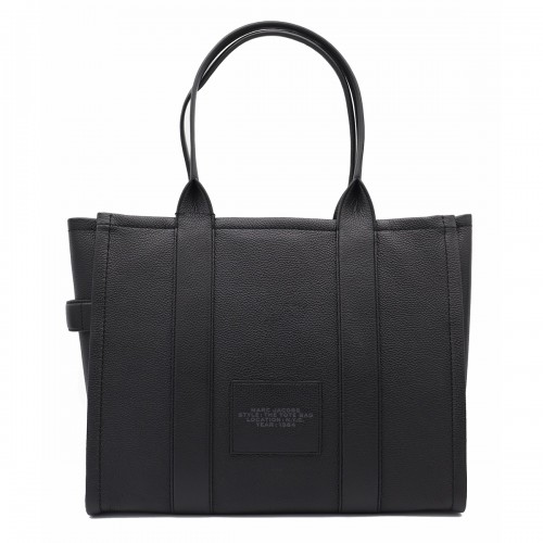 BLACK LEATHER THE LARGE TOTE BAG