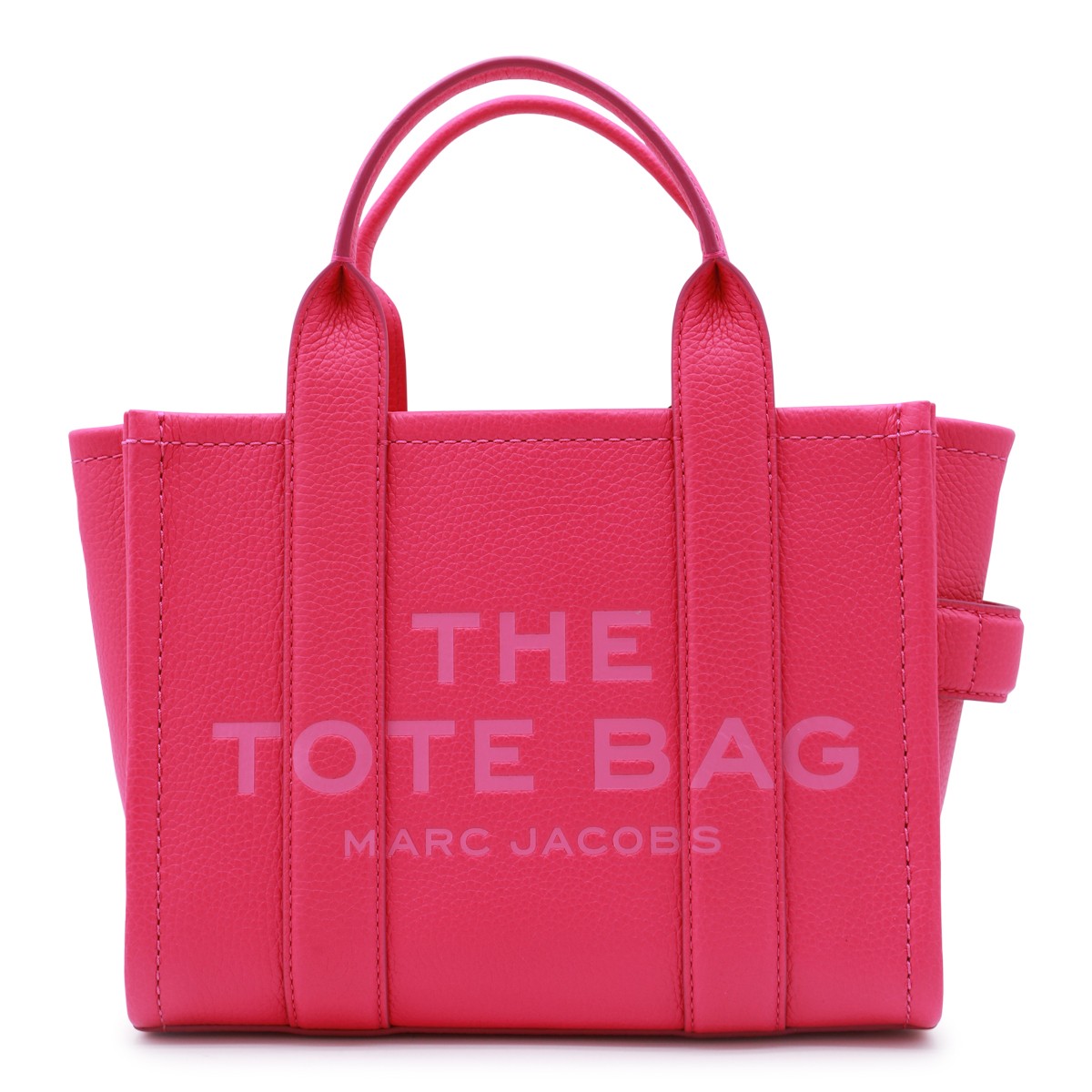 HOT PINK LEATHER THE SMALL TOTE BAG