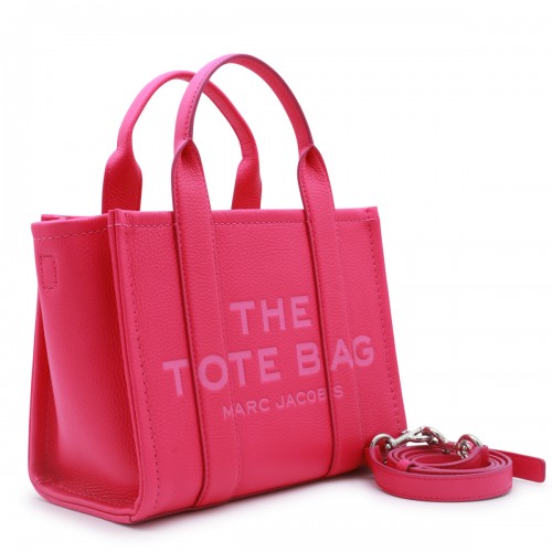 HOT PINK LEATHER THE SMALL TOTE BAG