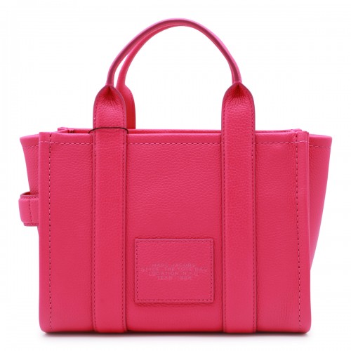 HOT PINK LEATHER THE SMALL TOTE BAG