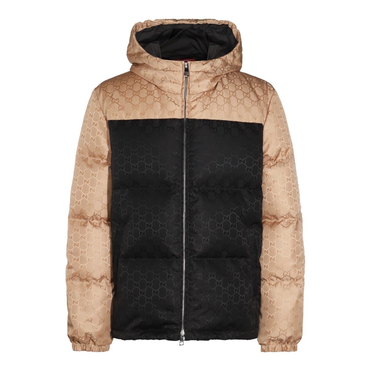 BLACK AND BEIGE DOWN JACKET