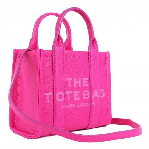 HOT PINK LEATHER MINI TOTES