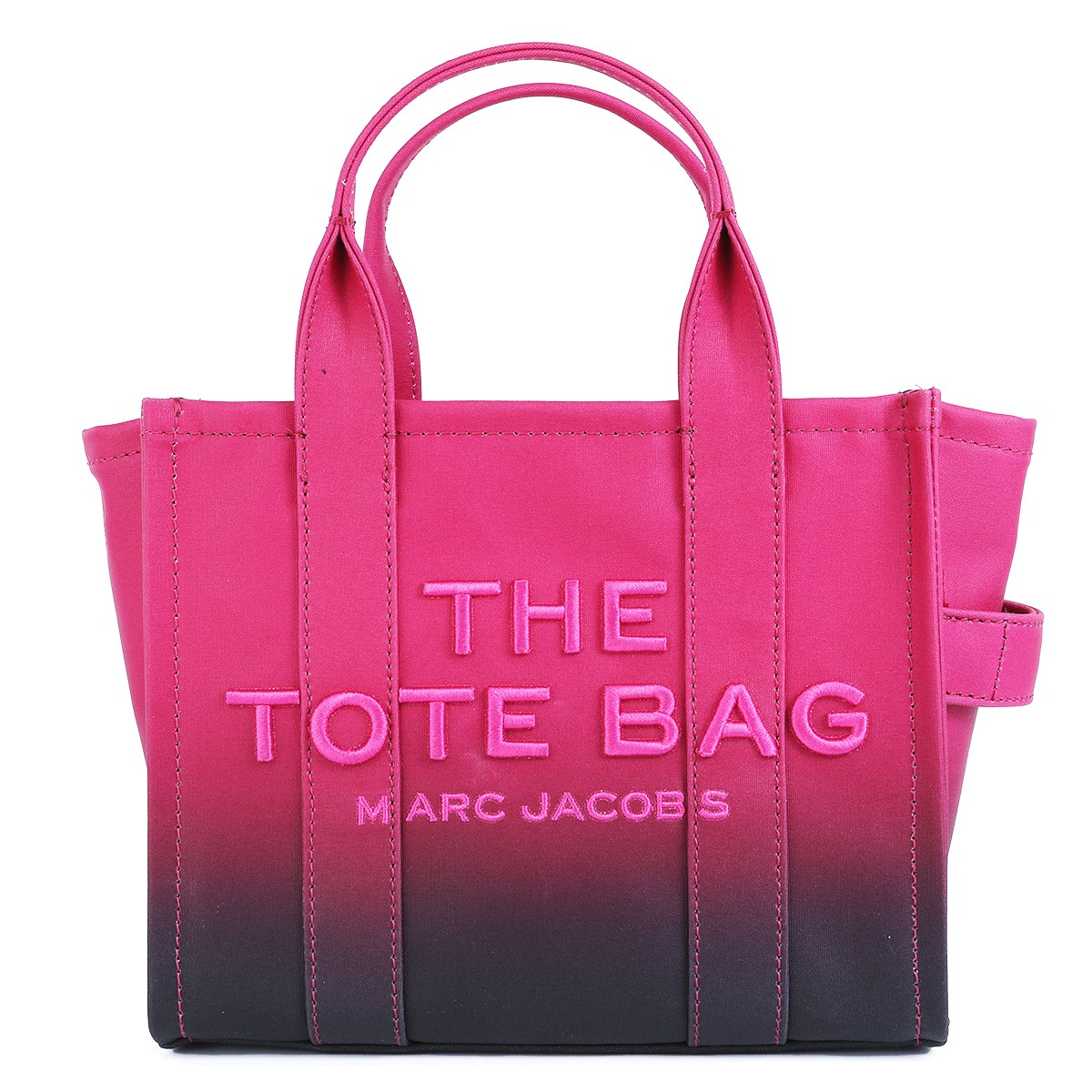 BLACK AND HOT PINK COTTON MEDIUM TOTES