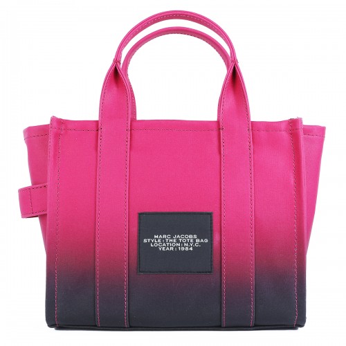 BLACK AND HOT PINK COTTON MEDIUM TOTES