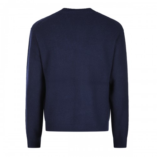 BLUE WOOL KNITWEAR