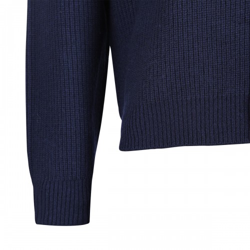 BLUE WOOL KNITWEAR