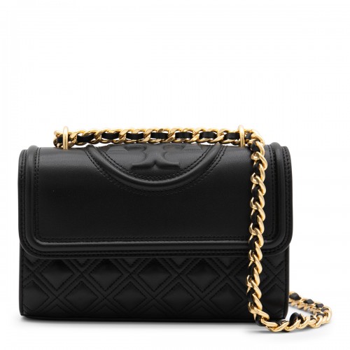 BLACK LEATHER SHOULDER BAG