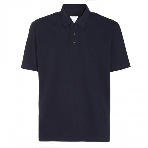 BLACK COTTON POLO SHIRT