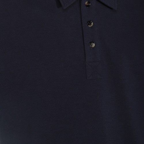 BLACK COTTON POLO SHIRT