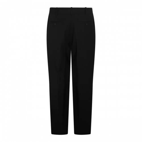 BLACK WOOL BLEND PANTS