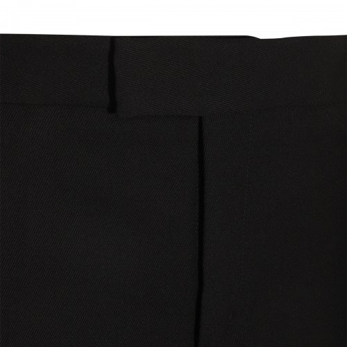 BLACK WOOL BLEND PANTS