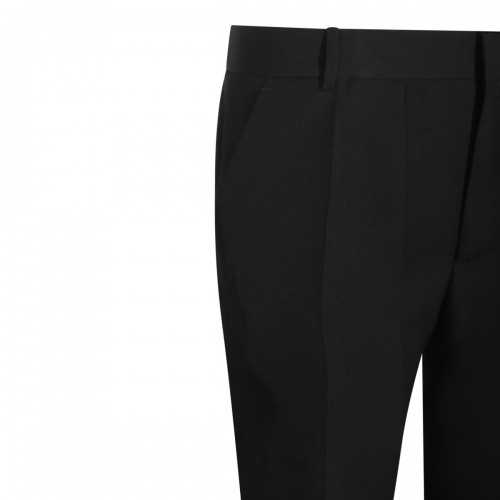 BLACK WOOL TROUSERS