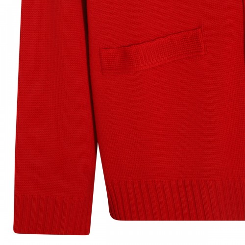 RED VIRGIN WOOL SWEATER