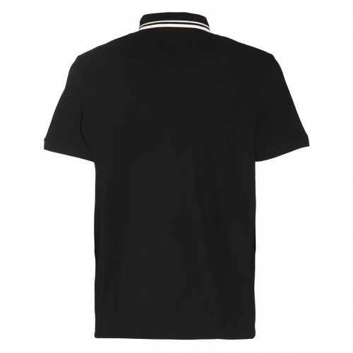 BLACK COTTON POLO SHIRT