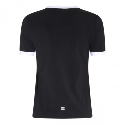 BLACK AND WHITE COTTON T-SHIRT