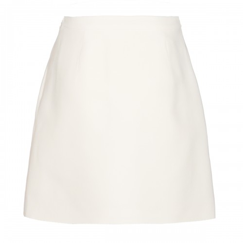 WHITE WOOL SKIRT