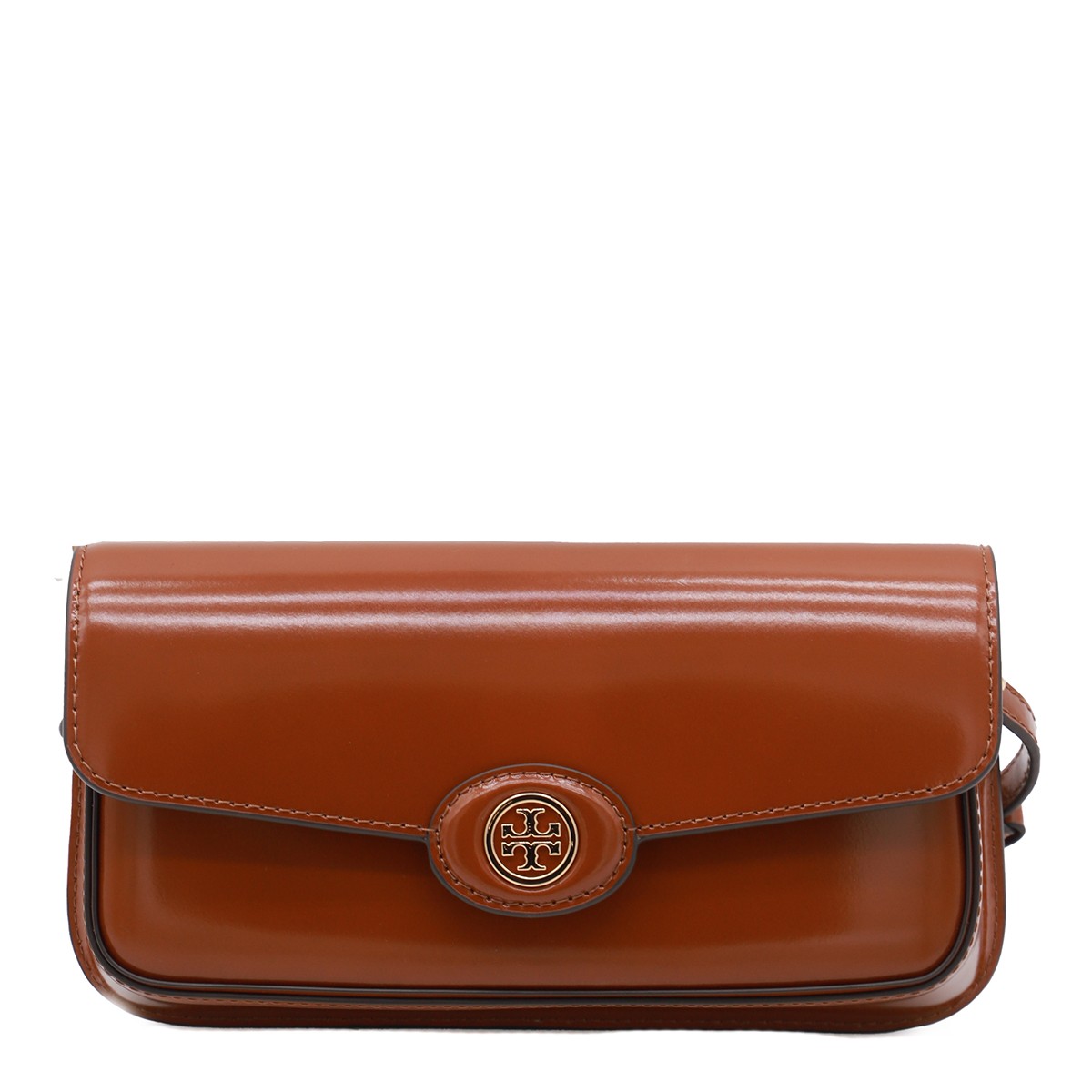 BROWN SIENNA LEATHER SHOULDER BAG