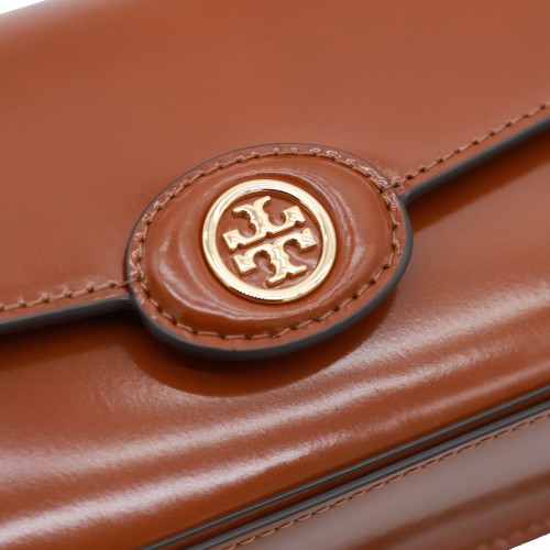 BROWN SIENNA LEATHER SHOULDER BAG