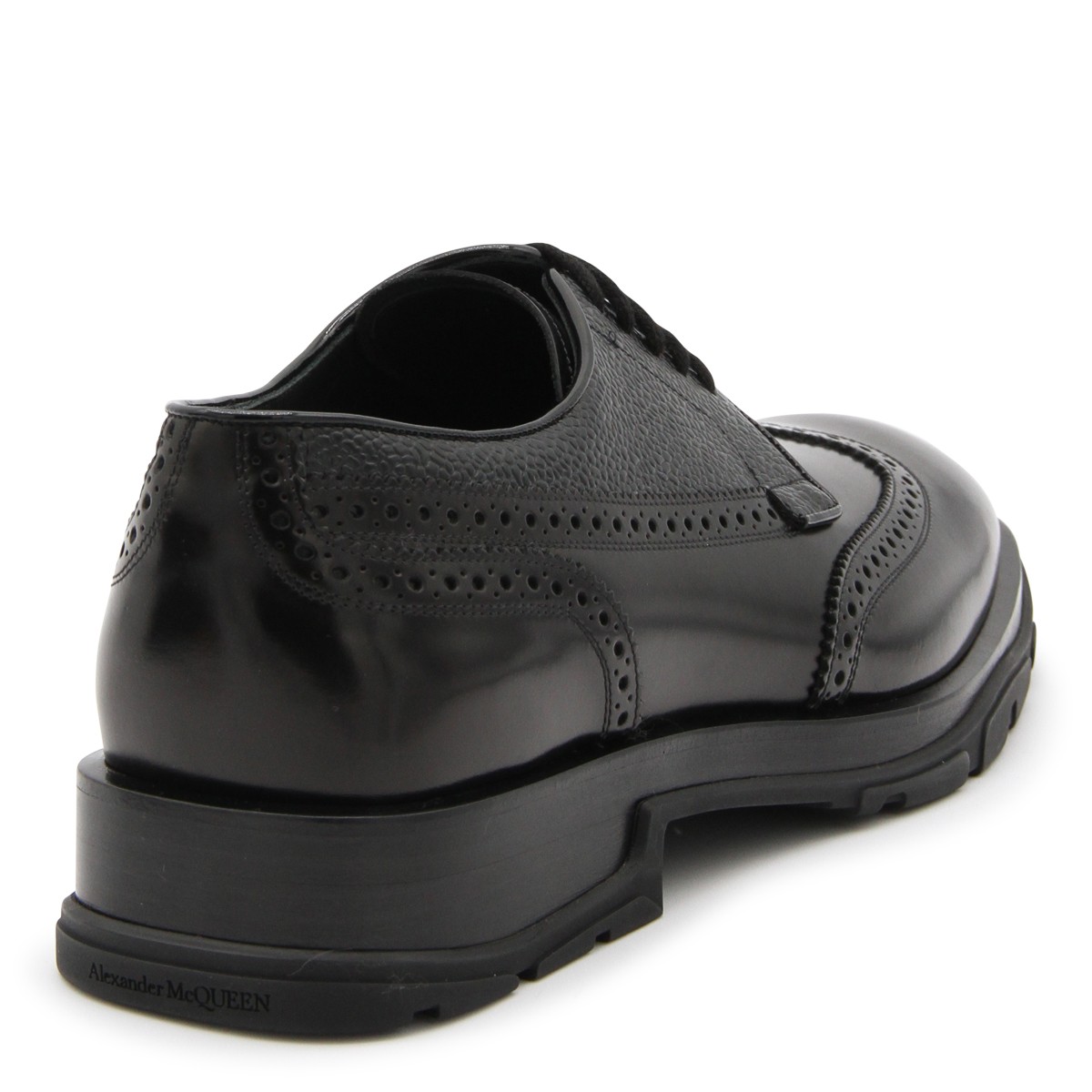 BLACK LEATHER LACE UP SHOES BLACK LEATHER LACE UP SHOES