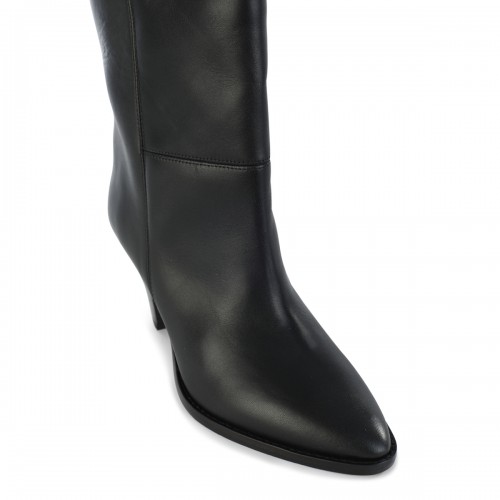 BLACK LEATHER ROUXA BOOTS