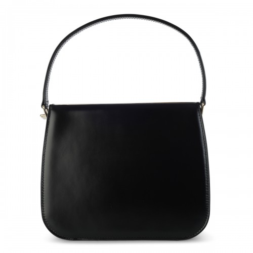 BLACK LEATHER NEW FRAME SHOULDER BAG