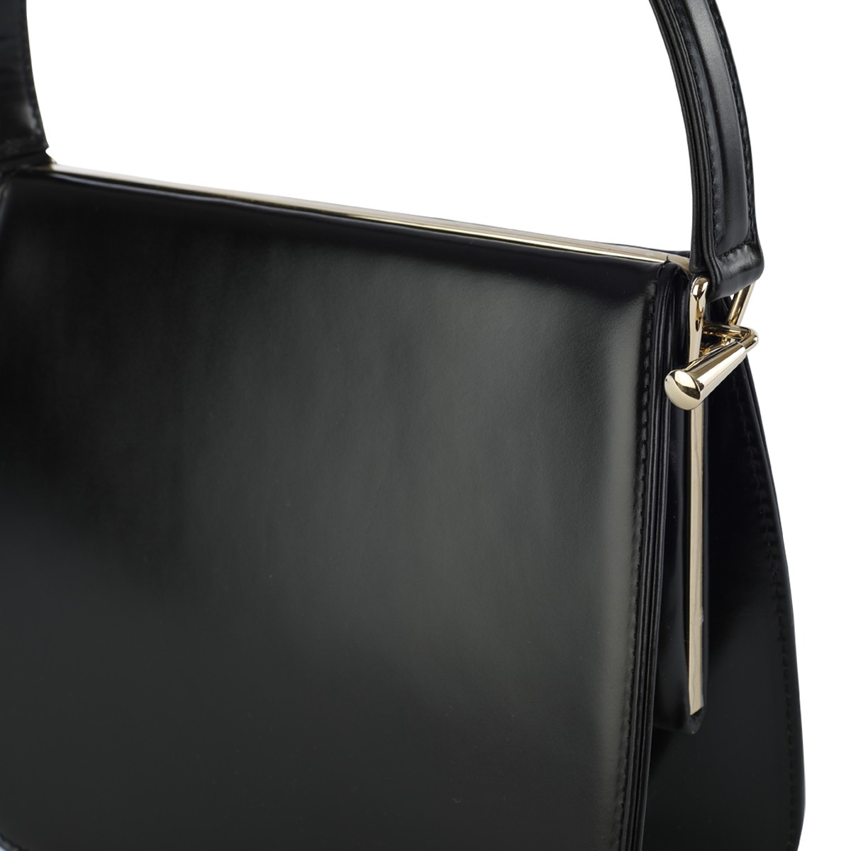 BLACK LEATHER NEW FRAME SHOULDER BAG BLACK LEATHER NEW FRAME SHOULDER BAG