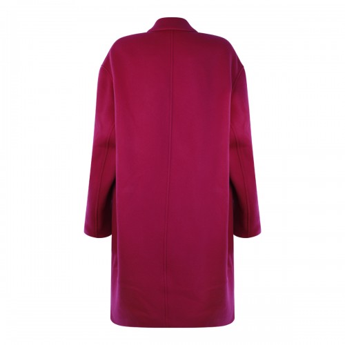 RED WOOL BLEND COAT