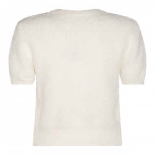 WHITE WOOL BLEND T-SHIRT 2