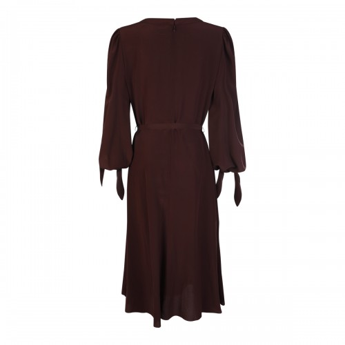 OBSCURE PURPLE SILK MID DRESS 2