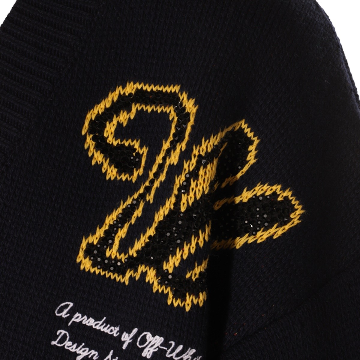 BLACK AND MULTICOLOUR WOOL AND COTTON...