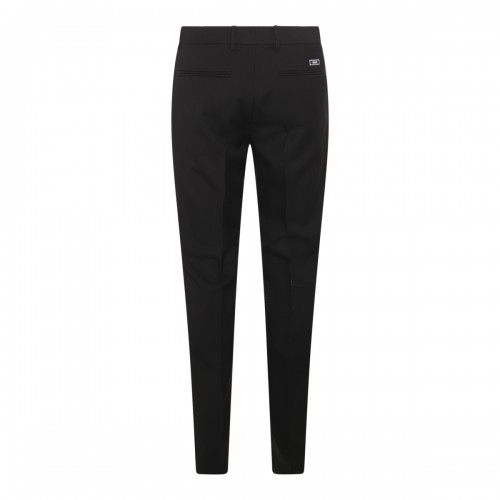 BLACK VIRGIN WOOL PANTS