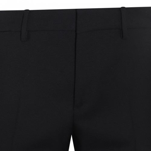 BLACK VIRGIN WOOL PANTS