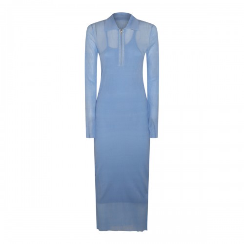 LIGHT BLUE SILK DRESS